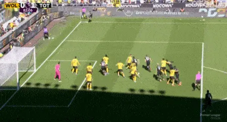 鲸鱼体育登录入口-帕利尼亚禁区后点铲射破门，热刺1-0狼队